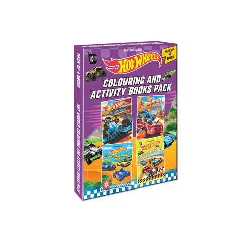 Dreamland Publications Hot Wheels Colouring and Activity Books Pack ( A Pack of 4 Books)
