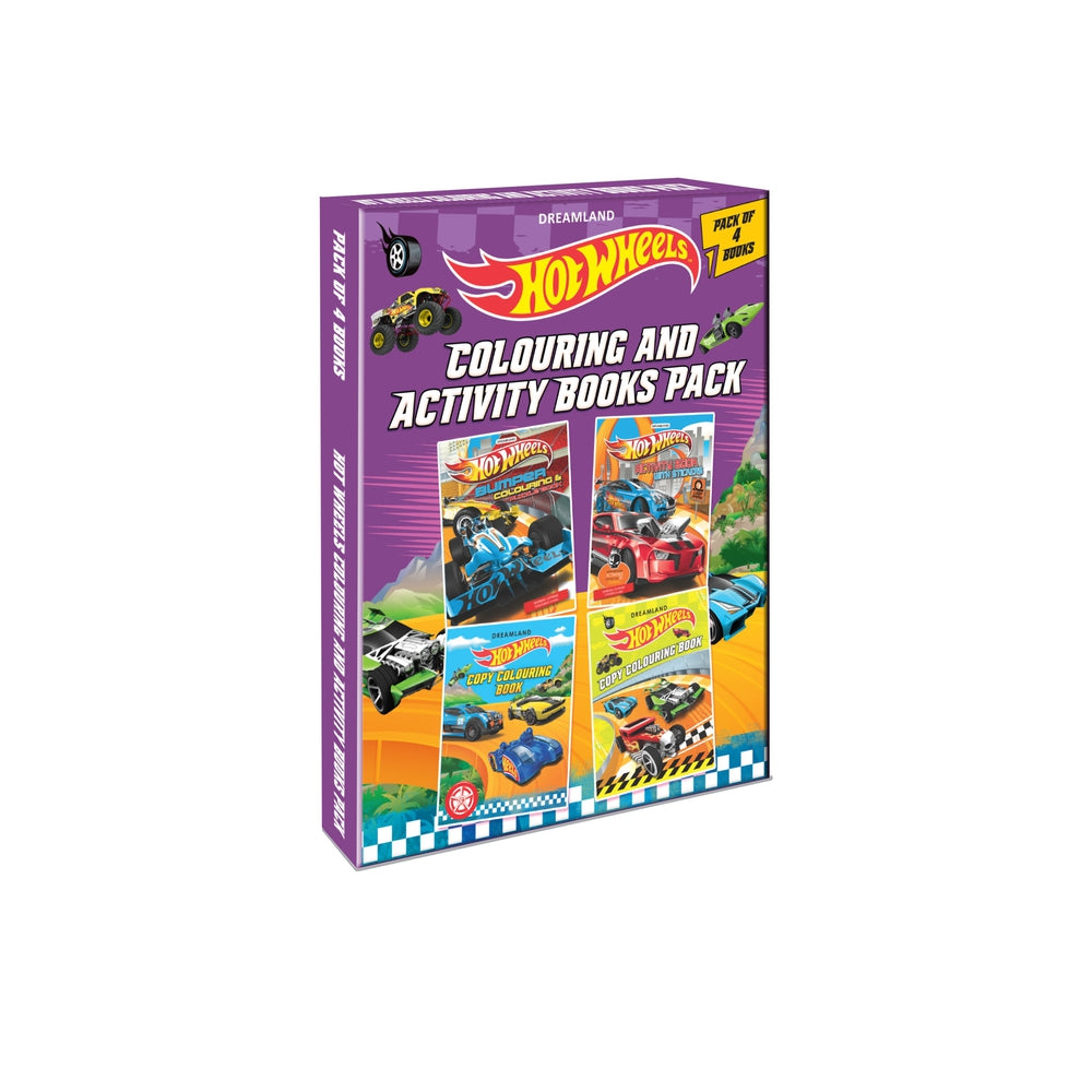 Hot Wheels Colouring and Activity Books Pack ( A Pack of 4 Books)