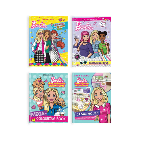 Dreamland Publications Barbie Colouring and Activity Books Pack (A Pack of 4 Books)