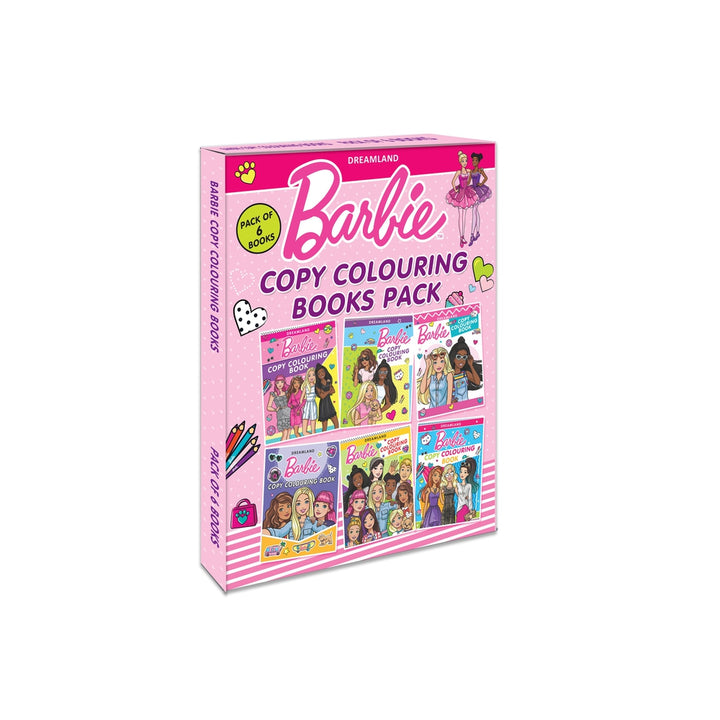 Dreamland Publications Barbie Copy Colouring Books Pack (A Pack of 6 Books)