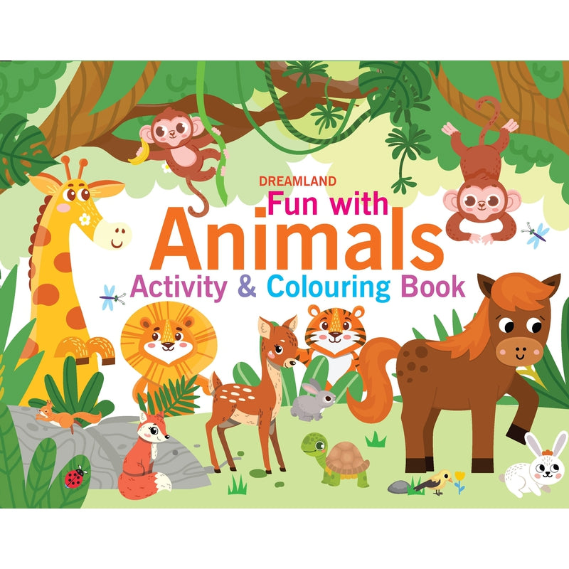 Fun with Animals Activity & Colouring : Children Interactive & Activity Book