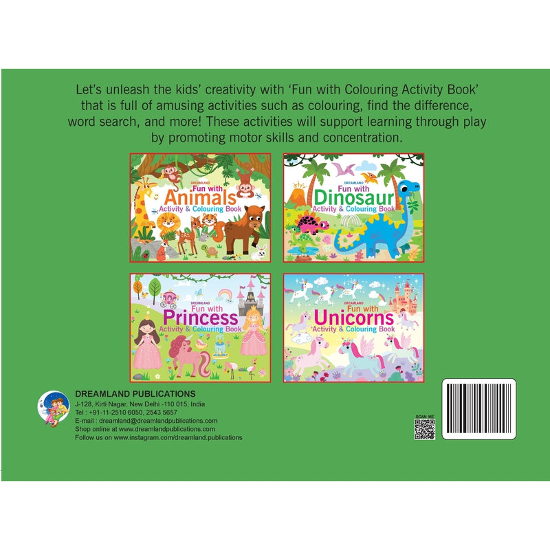 Fun with Animals Activity & Colouring : Children Interactive & Activity Book