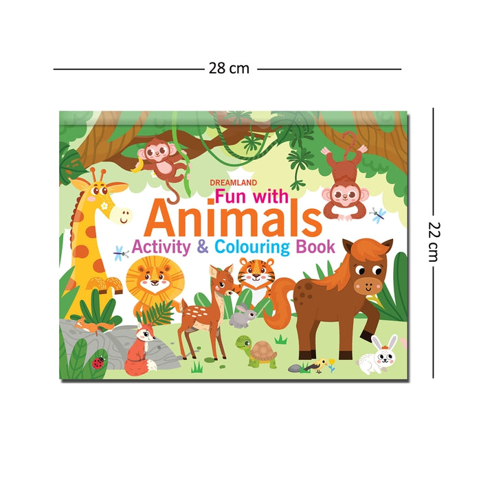 Fun with Animals Activity & Colouring : Children Interactive & Activity Book