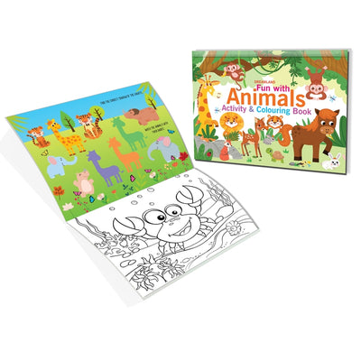 Fun with Animals Activity & Colouring : Children Interactive & Activity Book