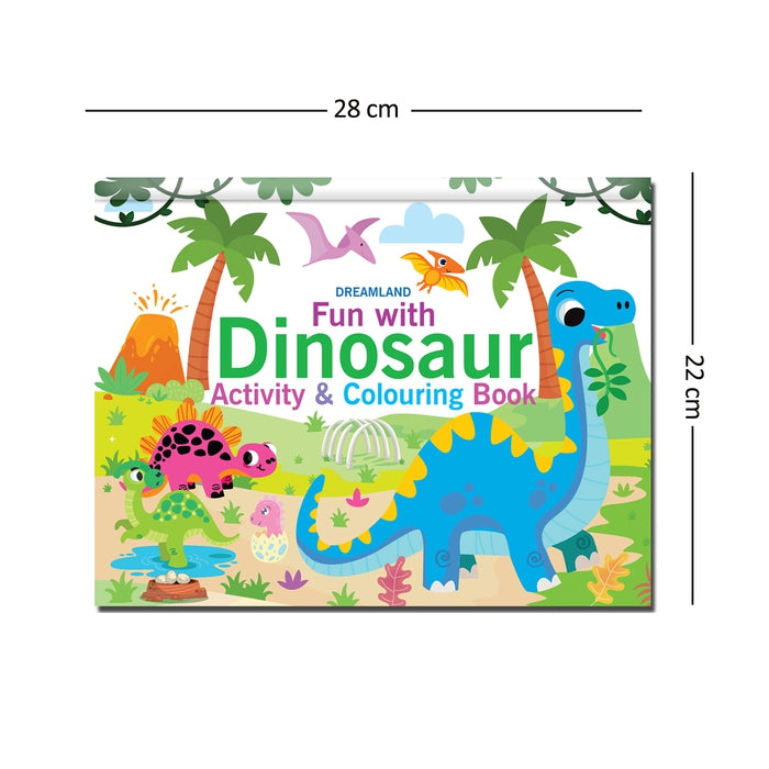 Fun with Dinosaur Activity & Colouring : Children Interactive & Activity  Book