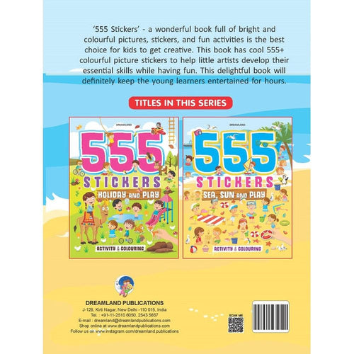 Dreamland Publications 555 Stickers -  Sea & Sun Play Activity & Colouring Book