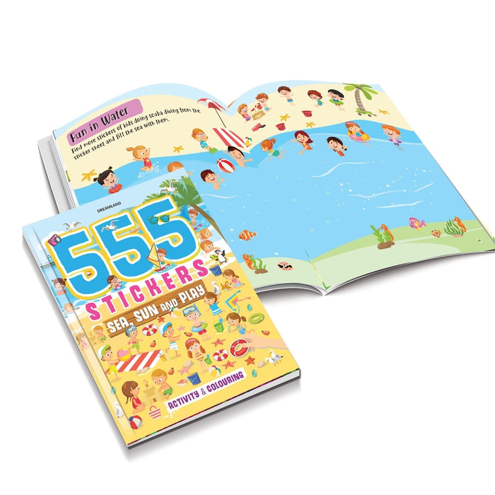 555 Stickers -  Sea & Sun Play Activity & Colouring Book