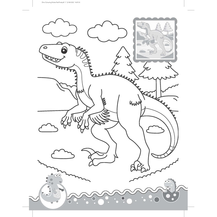 Dinosaurs- It's Colour time with Stickers : Children Drawing, Painting & Colouring Book