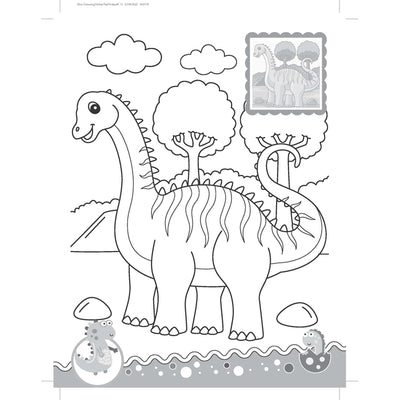 Dinosaurs- It's Colour time with Stickers : Children Drawing, Painting & Colouring Book