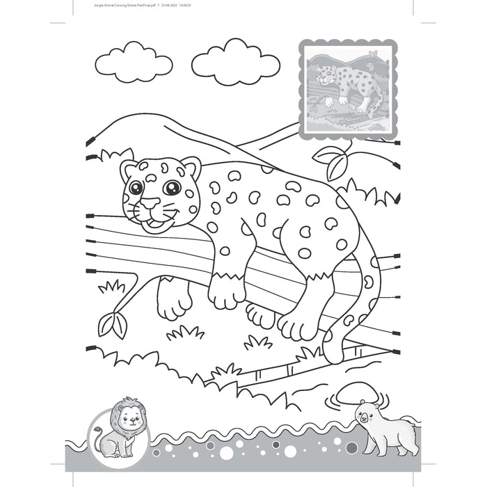 Jungle- It's Colour Time with Stickers : Children Drawing, Painting & Colouring Book