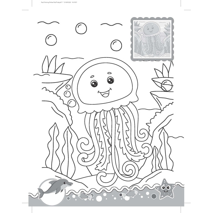 Ocean- It's Colour time with Stickers : Children Drawing, Painting & Colouring Book