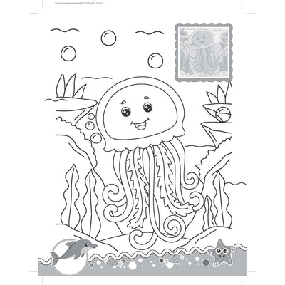 Ocean- It's Colour time with Stickers : Children Drawing, Painting & Colouring Book