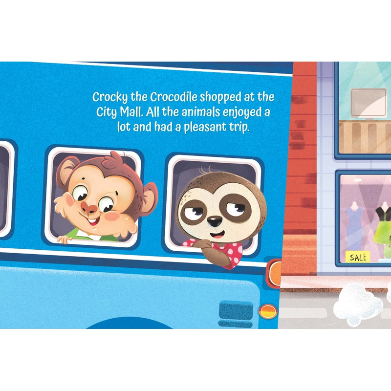 A City Tour on the Bus- A Shaped Board Book with Wheels : Children Picture Board Book