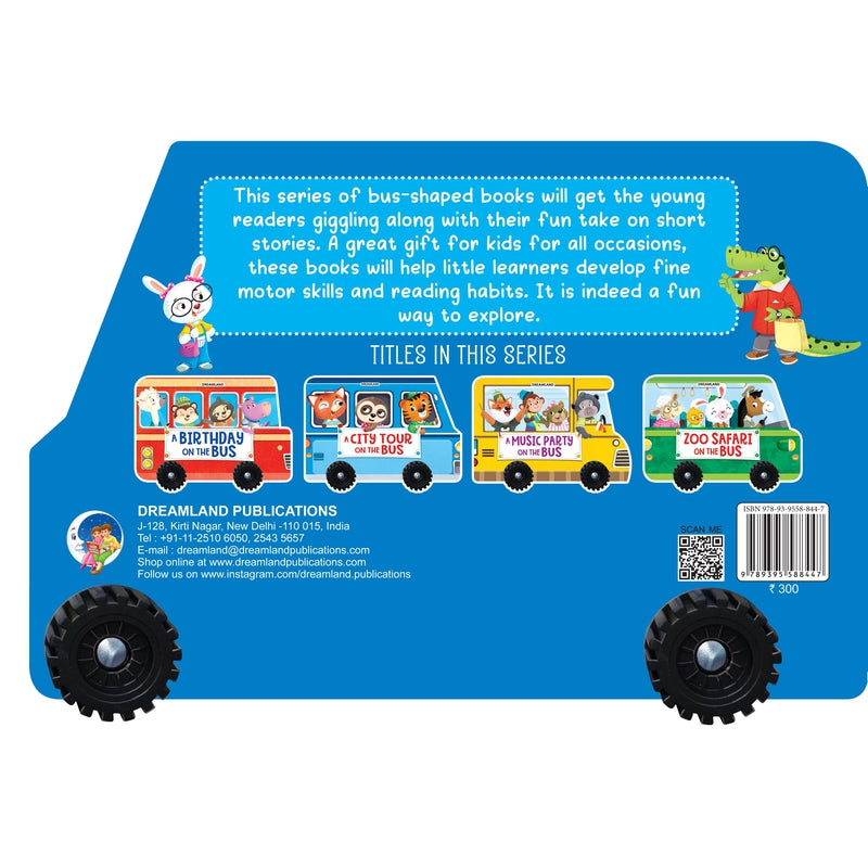 A City Tour on the Bus- A Shaped Board Book with Wheels : Children Picture Board Book