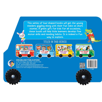 A City Tour on the Bus- A Shaped Board Book with Wheels : Children Picture Board Book