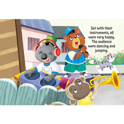 A Music Party on the Bus- A Shaped Board Book with Wheels : Children Picture Board Book