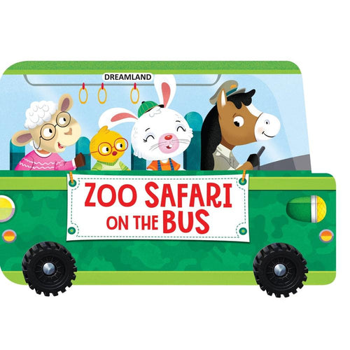 Dreamland Publications Zoo Safari on the Bus - Wheelable Animal Adventure Board Book (2-5 Years)