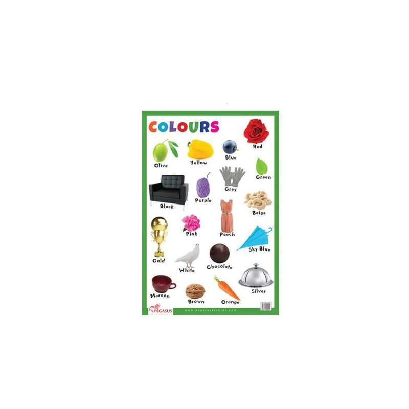 Buy Colours - Thick Laminated Preschool Chart on Snooplay Online India