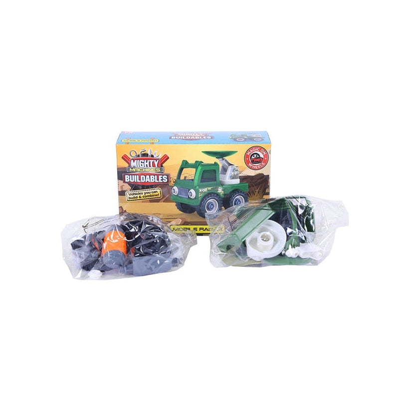 Mighty Machines Buildables-Mobile Radar| Build & Combine Vehicle| Easy To Build Pull Back & Friction Vehicle