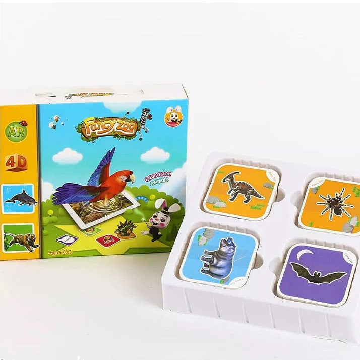 Educational Animal Flash Card Game 4D Augmented Reality Learning Toy - HelloKidology