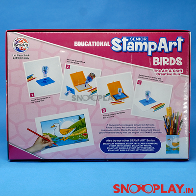 Educational Senior StampArt - Birds, Fruits & Transport (Stamp & Colour Game)
