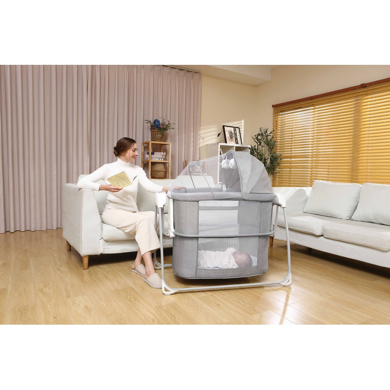 Deluxe 4 in 1 Bassinet - Grey (COD Not Available)