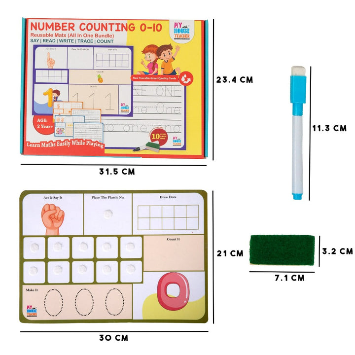 Number Counting 0-10 Bundle - Say, Read , Trace, Count, Number Names all in one