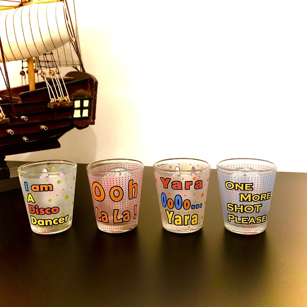 Quirky Shot Glasses With Funky Prints