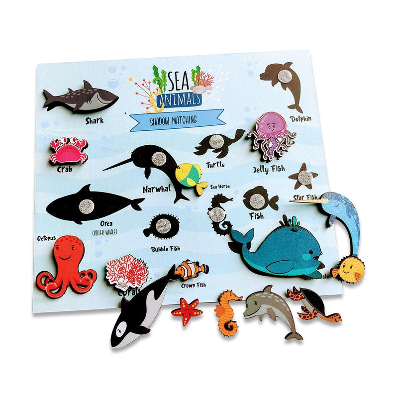 Sea Animals Shadow Matching Activity