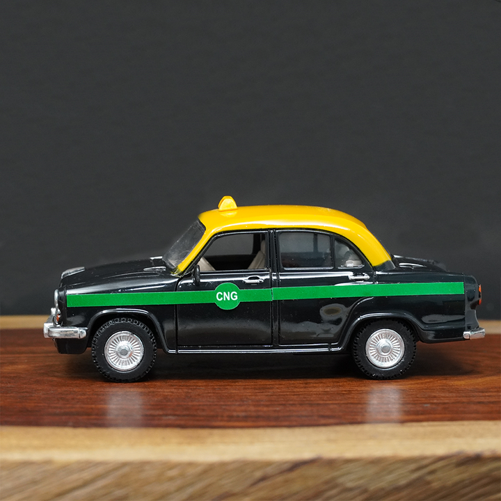 Ambassador Taxi Pull Back Toy Car (With Opening Doors)