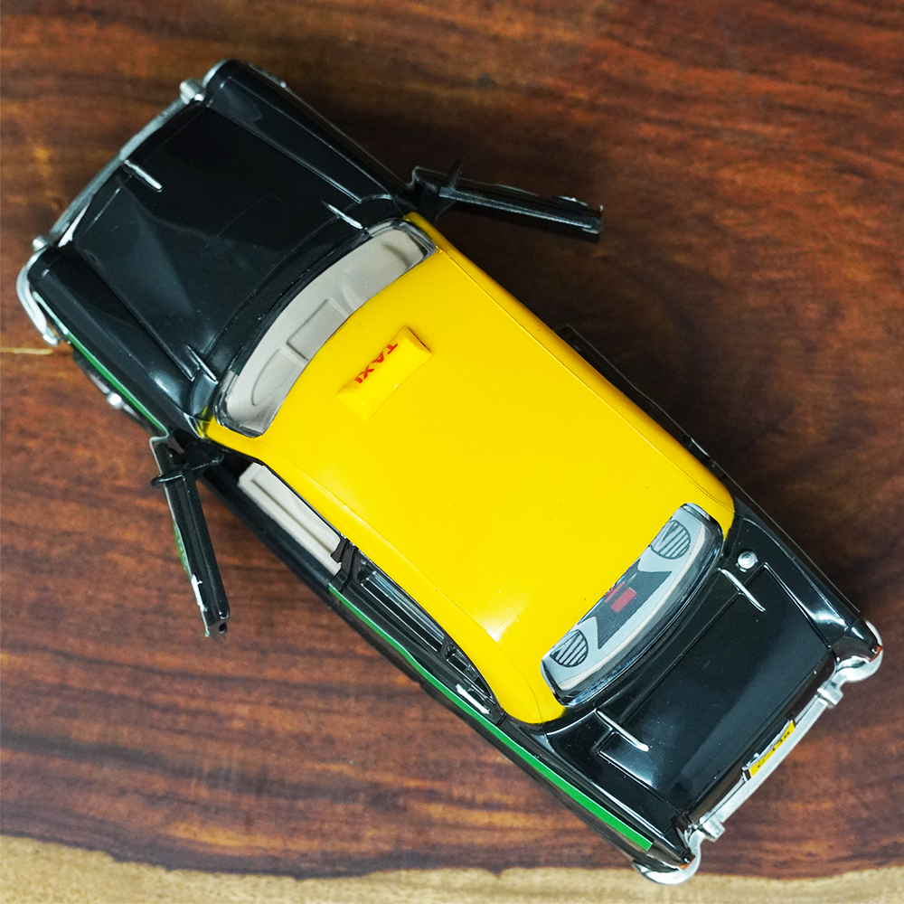 Ambassador Taxi Pull Back Toy Car (With Opening Doors)