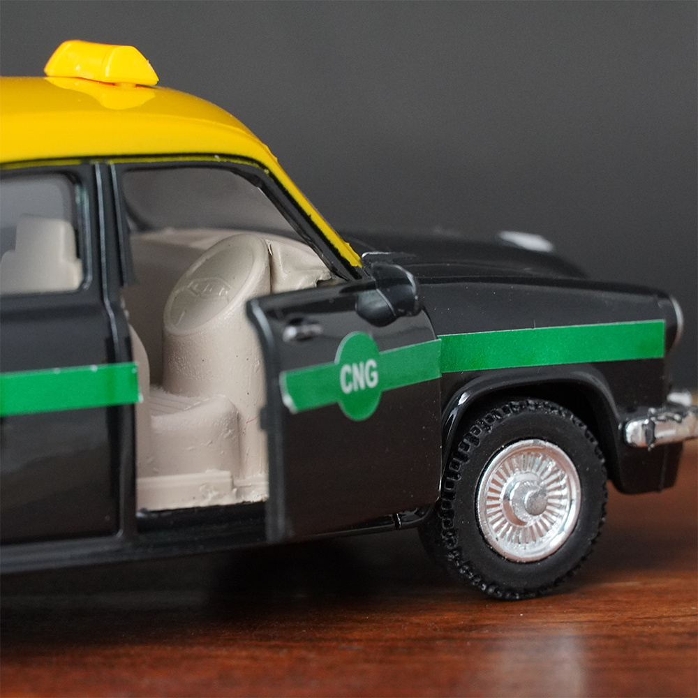 Ambassador Taxi Pull Back Toy Car (With Opening Doors)