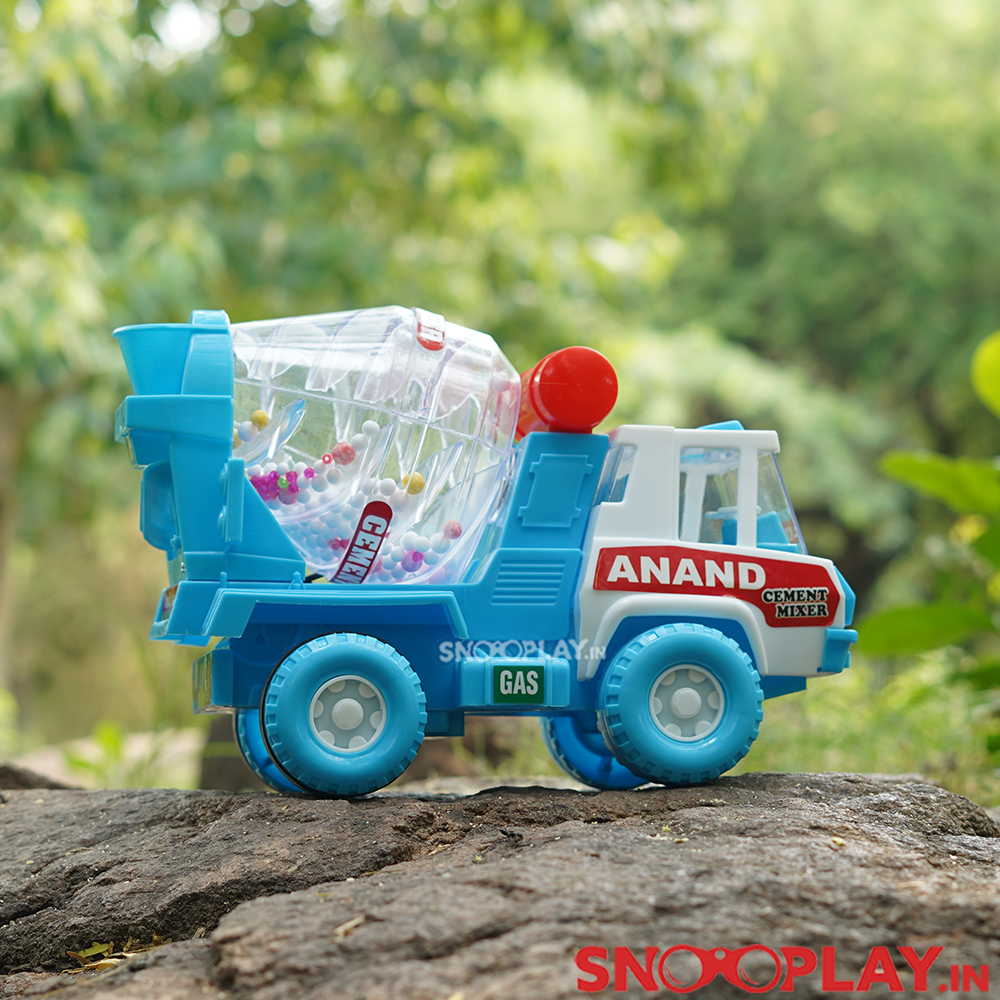 Cement Mixer Toy Truck (Friction Powered Construction Toy with Moving Mixer)-Assorted (Colors Anand)