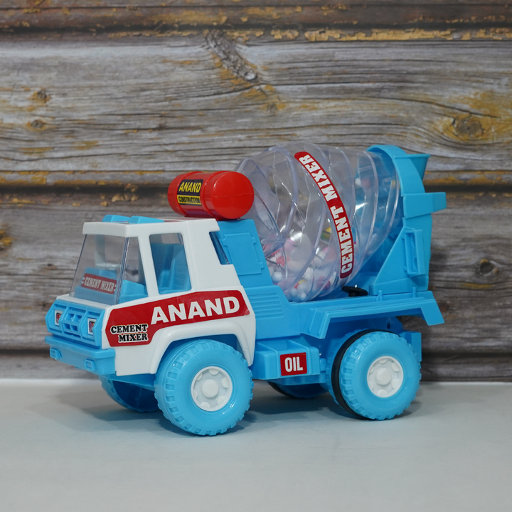 Cement Mixer Toy Truck (Friction Powered Construction Toy with Moving Mixer)-Assorted (Colors Anand)