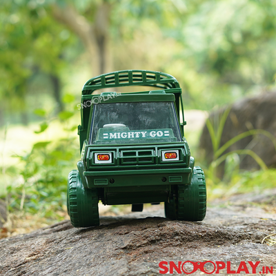 Anand Army Toy Truck (Friction Powered Truck With Moving Carrier Top)