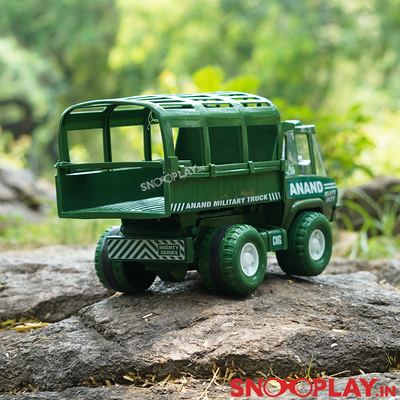 Anand Army Toy Truck (Friction Powered Truck With Moving Carrier Top)