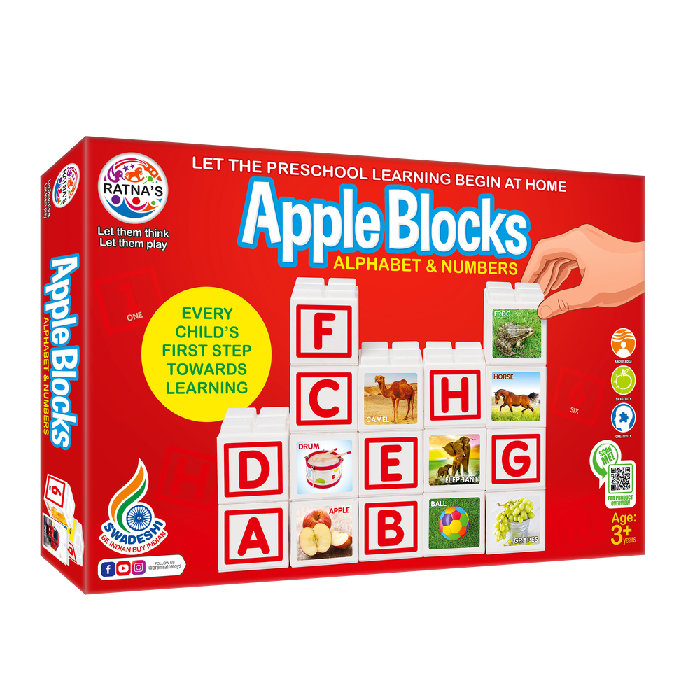 Apple Block Alphabet and Numbers