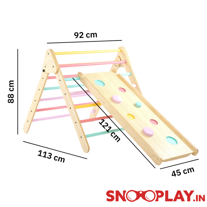 Semi Colored Wooden Pikler Triangle (COD Not Available)