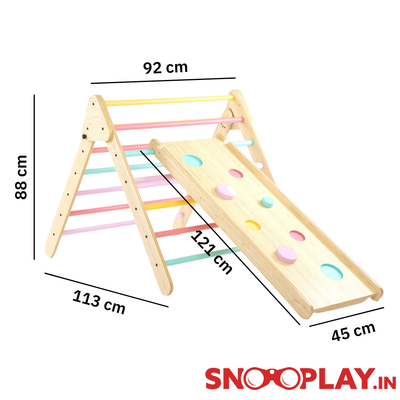 Semi Colored Wooden Pikler Triangle (COD Not Available)