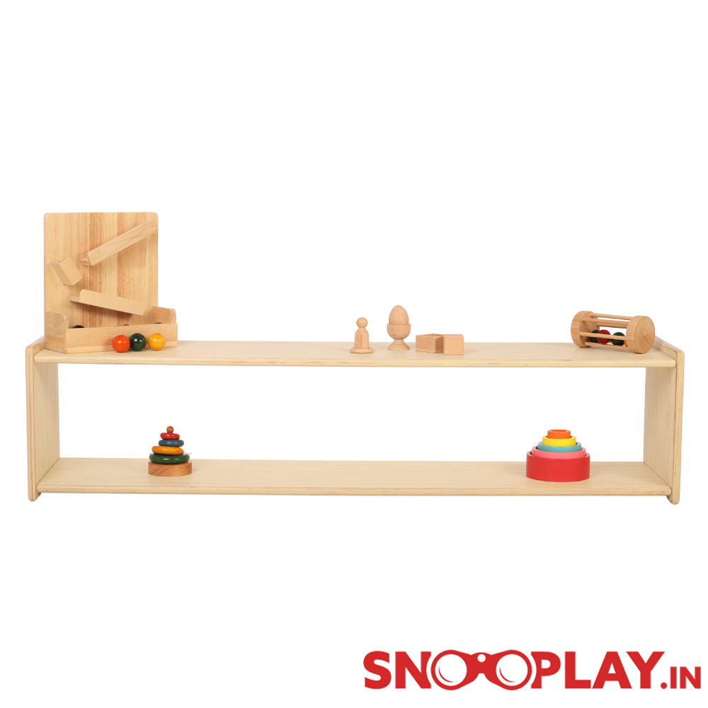 Montessori Toddler Low Wooden Shelf