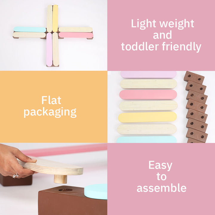 Wooden Balancing Beam for Kids