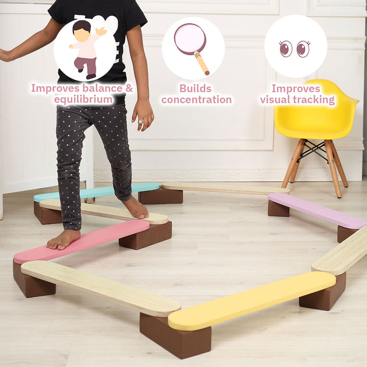 Wooden Balancing Beam for Kids