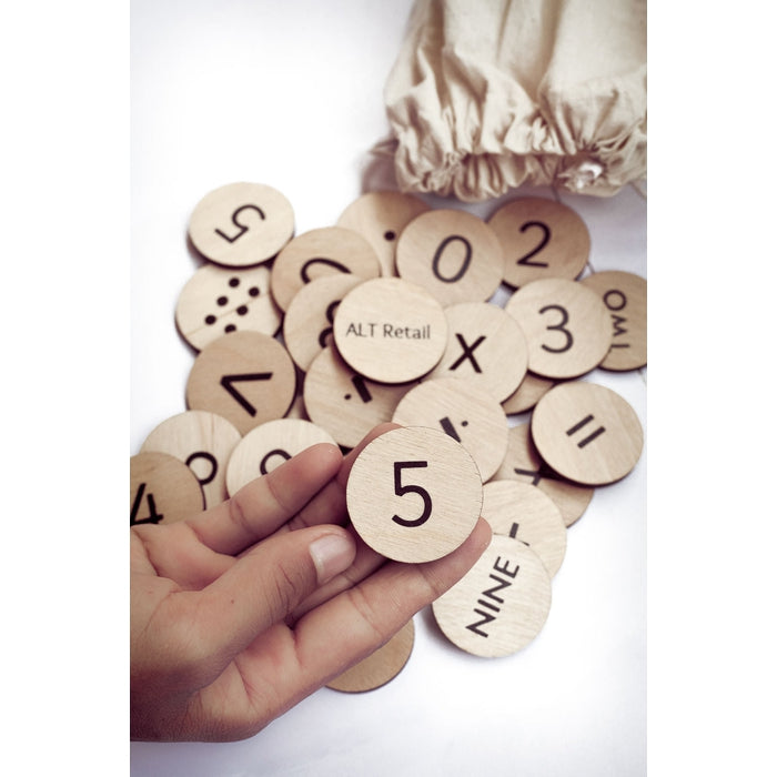 Wooden Number Coins (5-7 Years)