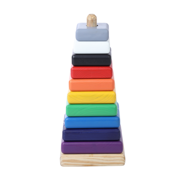 Colored Giant Stacking Wooden Toy for Kids