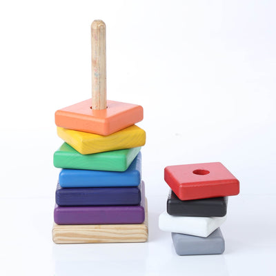 Colored Giant Stacking Wooden Toy for Kids