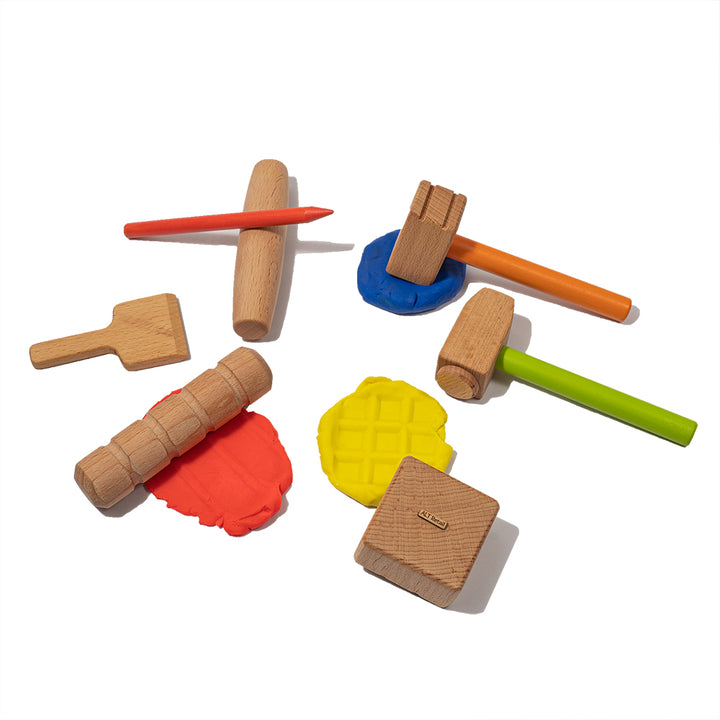 Wooden Stamping Kit for Play Dough