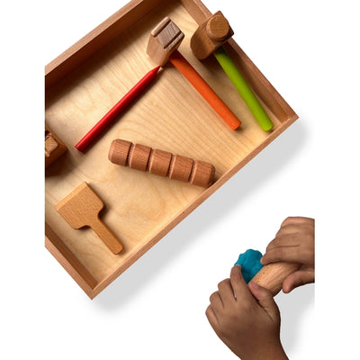 Wooden Stamping Kit for Play Dough