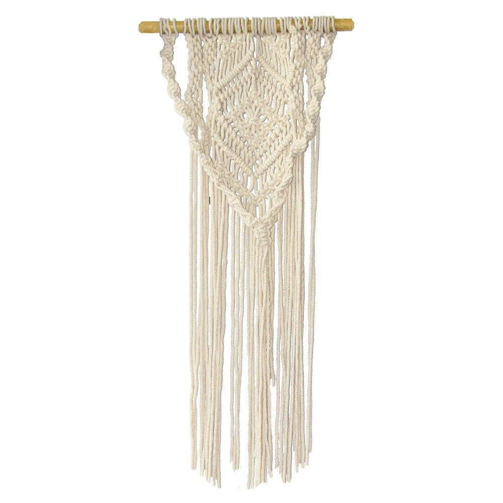 Abstract DIY Macramé Wall Hanging Kit, Make One Complete Wall Hanging, Ivory