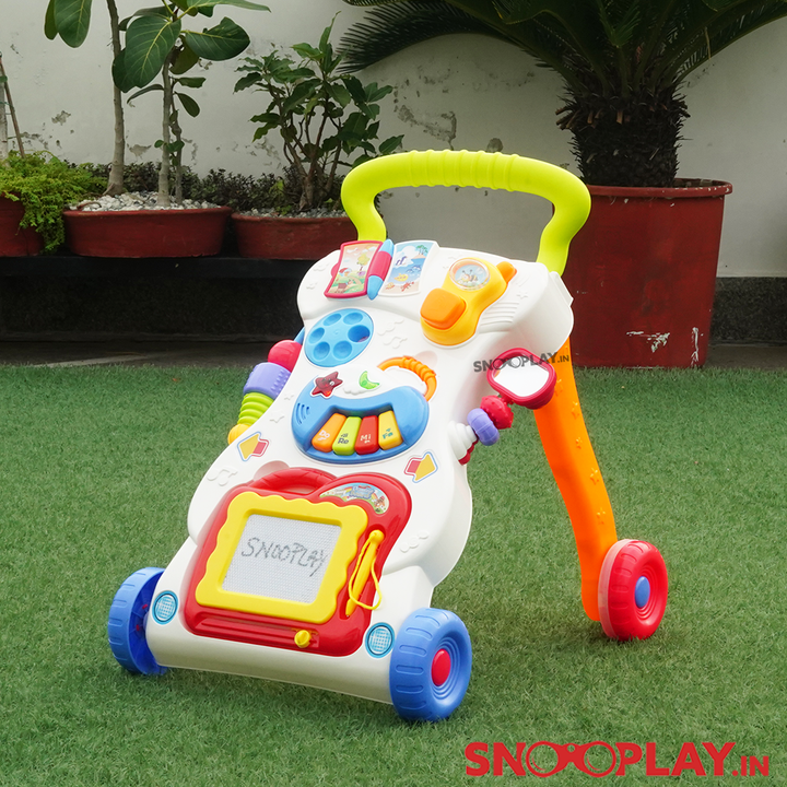 Electronic Activity Walker for Kids (with erasable slate, rattles & toys)