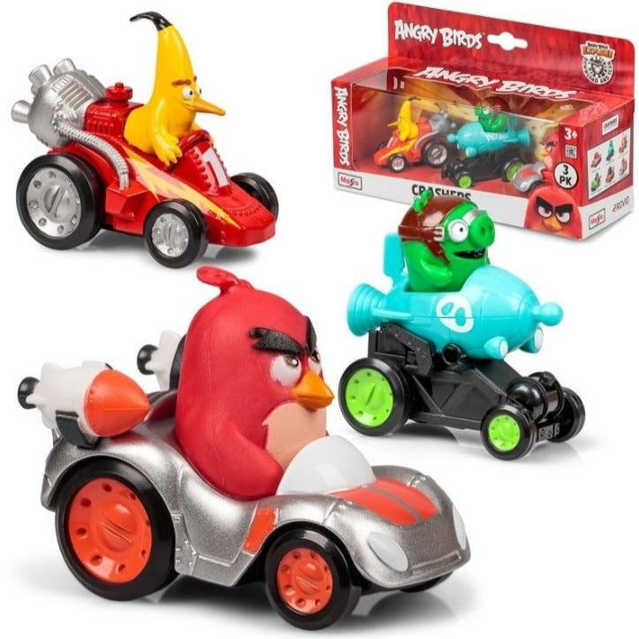 Angry Birds Crashers Pull Back Toy Cars (3 Car Racers in 1 Set)